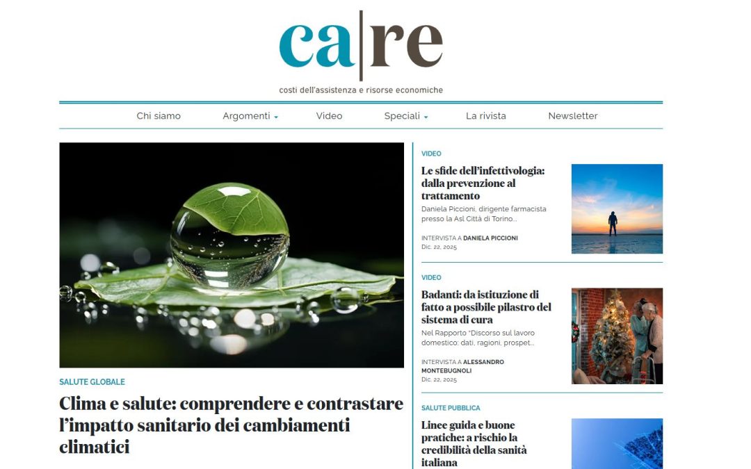 La rivista CARE approfondisce i temi del progetto